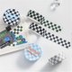 thumbnail image 3 of 1 Roll Washi Tape Sticky Adhesive Clear Print Removable Fade-resistant Scrapbooking Washi Checkerboard Pattern Paper Tape for Kids, 3 of 5