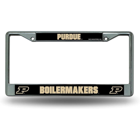 Purdue - Standard Size - Chrome Metal License Plate Frame