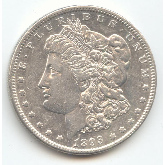 1893 Morgan Silver Dollar, Scarce P Mint, XF-AU Details