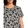 thumbnail image 4 of Terra & Sky Women's Plus Size Ruched Shoulder Knit Dress, 4 of 5