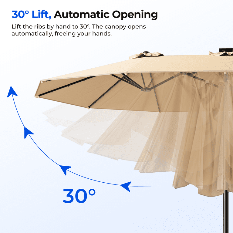 electric opening patio umbrella Efficient and Eco-Friendly: Parasol Heater Magic This 10 ft allen + roth 9-ft Aluminum
