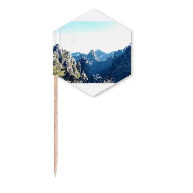 Mountain Peaks Art Déco Mode Cure-Dents Drapeaux Pics à Cupcakes Fête Célébration