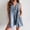 Blue, variant on Daolelai Women's Casual Sleeveless Front Tie Denim Jumpsuit Overall Shorts Summer Denim Jumpsuit with Pockets
