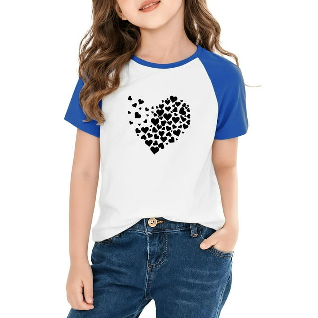 Cowsor T-Shirt Imprimé Mignon pour Garçons et Filles - Tee-Shirt Décontracté à Manches Courtes et Col Rond, Designs Tendance pour Quatre Saisons, École, Fêtes et Séances Photo 3-14 Ans