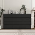 thumbnail image 4 of Spaco 12 Chest of Drawers, Multipurpose Minimalist Style 12 Drawer Dresser, Cabinet without Handle, Wooden Dressers for Bedroom, Living Room, Hallway, Black, 4 of 13