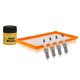 thumbnail image 1 of Kit De Bujías Cobre, Filtro De Aire Y Filtro Para Aceite Sintético 6 PIEZAS Afinación Sin Aceite Compatible con Sentra 2002 A 2006 Nissan L4 2.5L, 1 of 3