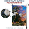 thumbnail image 2 of America Forever Summer Bald Eagle Garden Flag 12.5 x 18 inches Forest Sunset Wildlife Fouth of July Independence Day double Sided Seasonal Yard Outdoor Decorative Nature Bird Garden Flag, 2 of 5