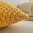 thumbnail image 3 of Pack of 2, Velvet Pillow Covers Striped Throw Cushion Case Set Accent Corduroy Lumbar Pillowcases with Hidden Zipper for Home Decor Indoor Outdoor (12, 3 of 4