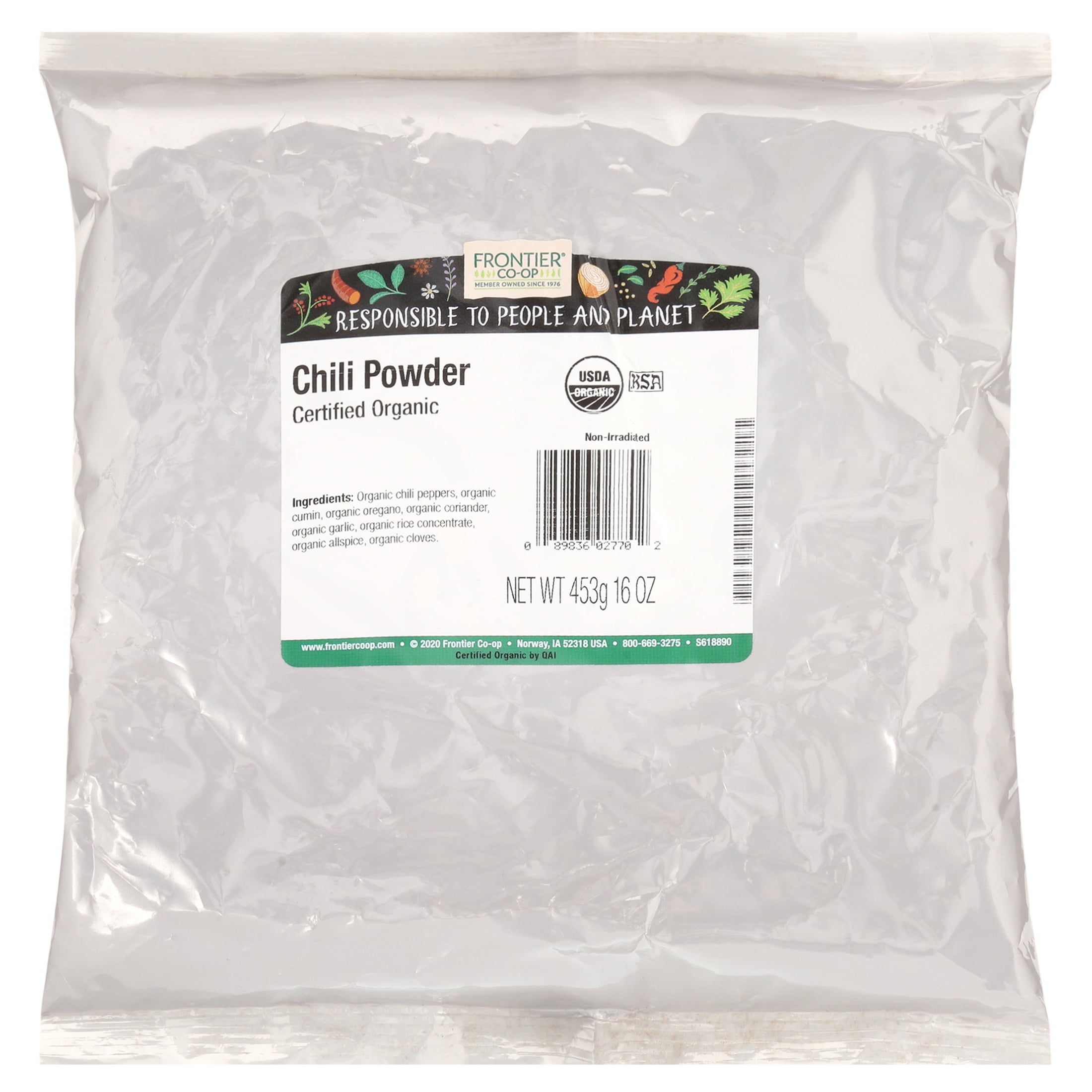 Frontier Chili Powder Blend Certified Organic bulk - Walmart.com