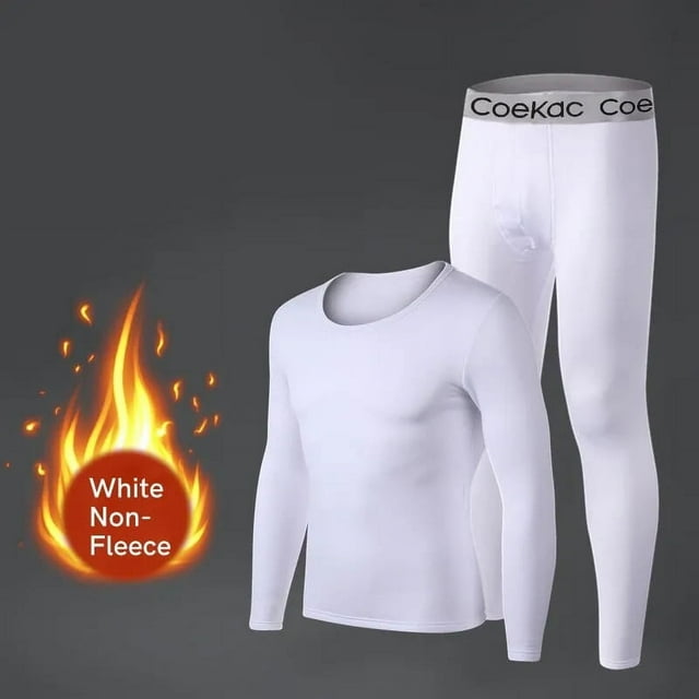 Thermal Underwear for Men Long Johns With Fleece Lined Set Set Cold Weather Winter Top Bottom