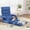 Blue, variant on DHMAKER Folding Floor Chair, Floor Gaming Chair with Back Support, 6 Adjustable Positions Chaise Lounger Chairs Indoor, Breathable Fabric Lazy Sofa Bed for Living Room, Bedroom, Office