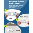 thumbnail image 4 of Fridge Lock,Child Proof Refrigerator Lock, 2 Pack Fridge Locks for Kids with 3M Adhesive Backing, Fridge lock for Refrigerators,Oven Lock,Drawers,Wardrobes and Freezers, 4 of 8