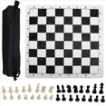 thumbnail image 3 of Chess Soft Leather Flannelette Board Portable Convenient Leather Chessboard Leisure Outdoor Puzzle Chess, 3 of 6
