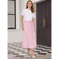 thumbnail image 2 of DARING DIVA Women's A Line Elastic High Waist Maxi Skirts XL Pink, 2 of 7