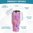 thumbnail image 4 of 40 oz Insulated Stainless Steel Tumbler Double Wall Stainless Steel Tumbler with 2-Way Drinking Small Colors Shapes, 4 of 9