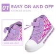 thumbnail image 2 of FUNCOO PLUS Toddler Girls Light Up Sneakers Kids High Top Canvas Shoes, Sequins, Size 8, 2 of 6