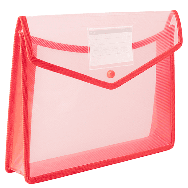 Bolsa de archivo A4 bolsa de archivo transparente de gran capacidad con tarjeta de visita bolsillo lateral tridimensional MFZFUKR CPB-US-XD244-2