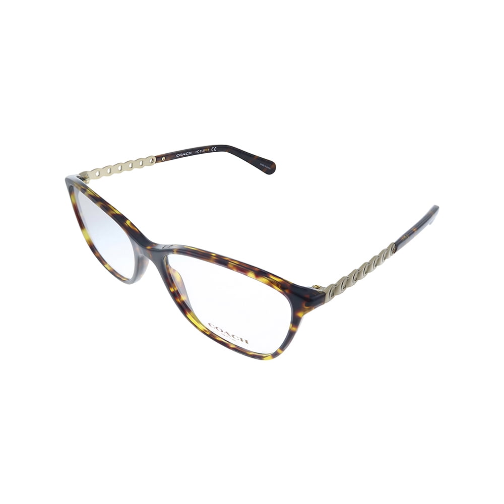 Coach HC 6121 Plastic Womens Rectangle Eyeglasses Havana 55mm Adult