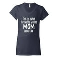 thumbnail image 2 of World's Greatest Mom Looks Like Mother's Day Womenâ€™s Standard V-Neck Tee, Navy, Small, 2 of 3