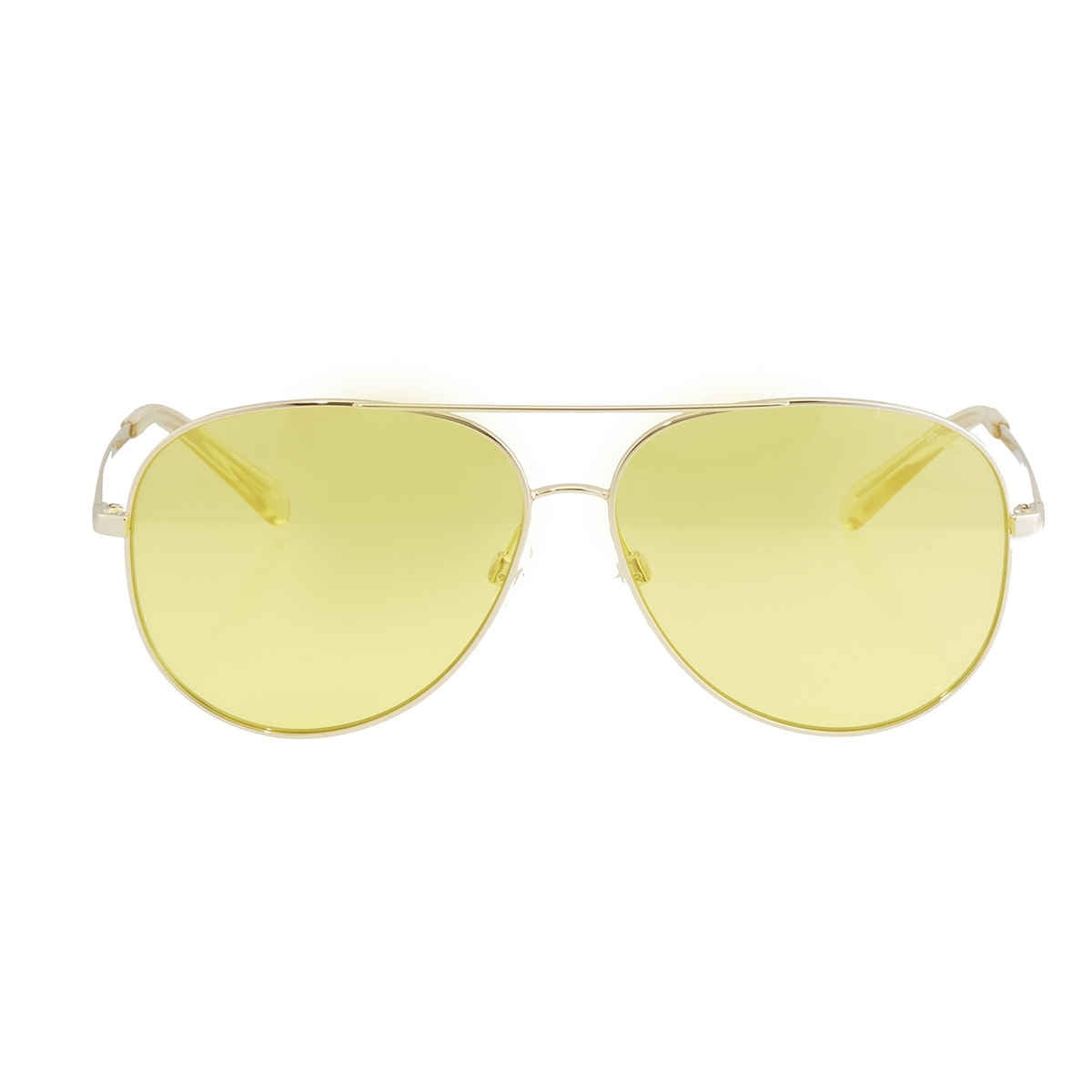 Michael Kors Kendall Golden Yellow Solid Pilot Ladies Sunglasses