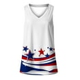 thumbnail image 4 of Tank Tops for Women Plus Size Independence Day Sleeveless V-neck Printed T-shirt Top 3-Multicolor L, 4 of 4