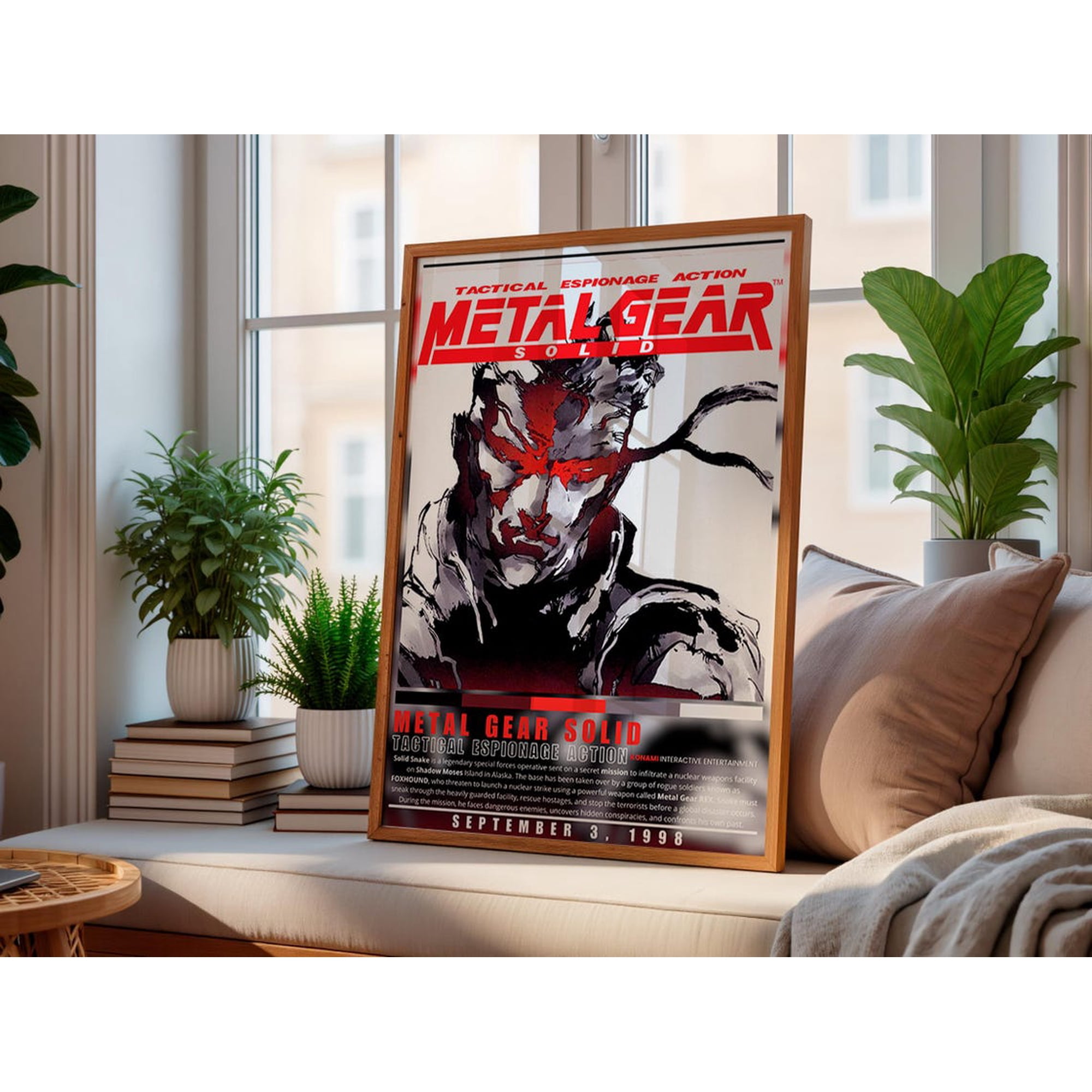 Metal Gear Solid Poster Print, Video Game Wall Art, Unframed Paper Poster 8x10in