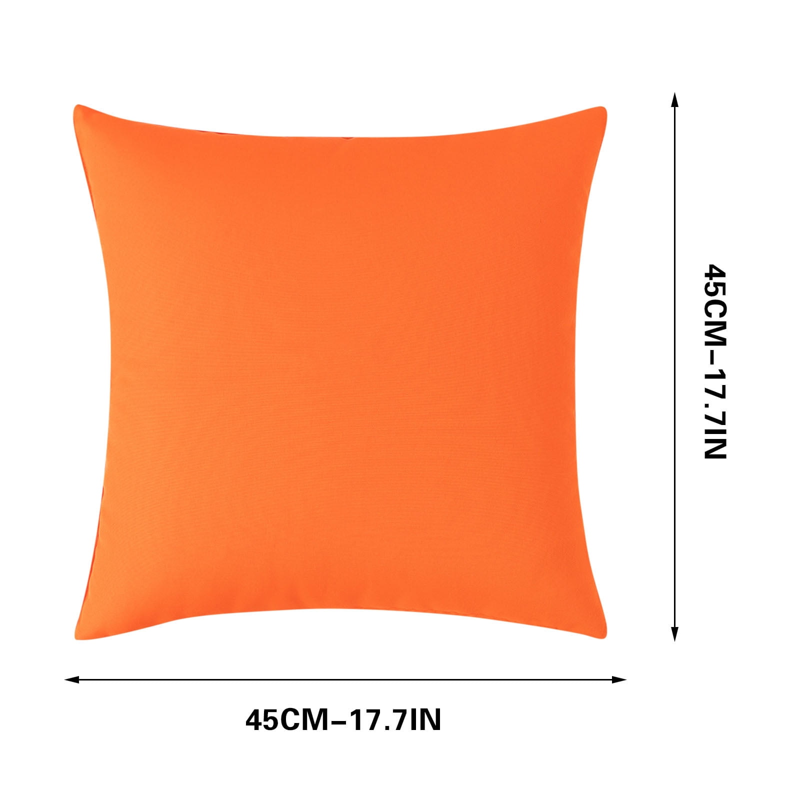 Outdoor Waterproof Pillow Cover, Orange, 45 by 45 Cm, Weather Resistant Cushion Case for Patio Furniture, Poolside, Garden, and Picnic Use (1 Pc)