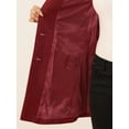 thumbnail image 5 of Unique Bargains Women's Peter Pan Collar Winter Outwear Trench Pea Coats M Red, 5 of 6