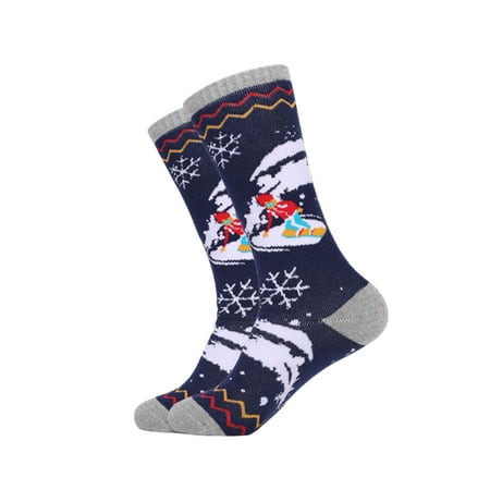 

UDIYO 1 Pair Ski Socks Antifriction Non-Slip Cuff High Elastic Anti-pilling Sweat-absorbing Keep Warm Lightweight Boys Girls Thick Warm Snowboarding Socks for Winter
