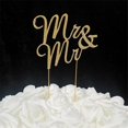 thumbnail image 1 of Tian Sweet 33014-MMg 2.0 oz Gay Mr & Mr Cake Topper - Gold, 1 of 1
