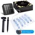 thumbnail image 6 of Morttic Solar String Lights Outdoor, 33Feet 100 LED Copper Wire Lights, Solar Powered Fairy Lights, Waterproof Solar Christmas Decoration Lights for Garden Yard Party Wedding (White), 6 of 15