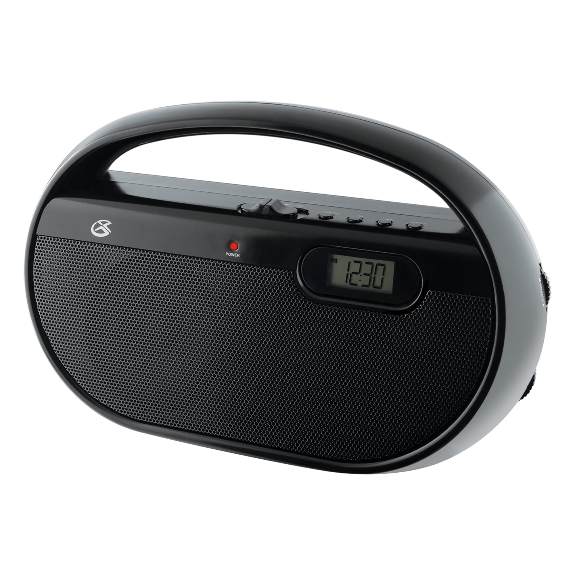 GPX AM/FM Portable Clock Radio, Black, R602B