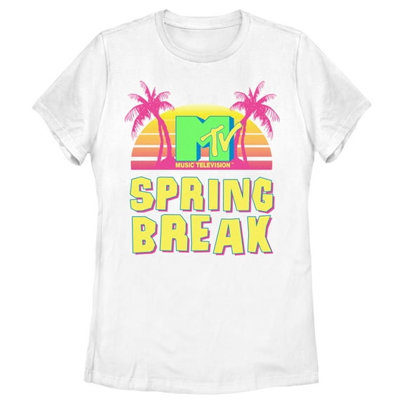 Women's MTV Retro Spring Break  Graphic Tee White X Large