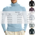 thumbnail image 3 of TOUMENY Men High Neck Top Long Sleeve Slim Fit Solid Casual Sweater Pullover Cotton Fashion Breathable Quick Dry Winter Sweater Black L, 3 of 6