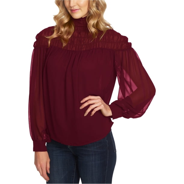Blusa de gasa Vince Camuto para mujer rojo mediano Pull-over