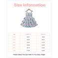 thumbnail image 2 of 4T Baby Girls Dress 5T Girls Sleeveless Dress Flower Print Off-the-shoulder Toddler Girls Summer Layered Dress Purple, 2 of 9