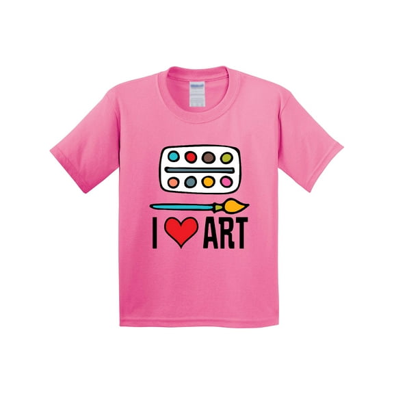 Inktastic Painting I Love Art Youth T-Shirt