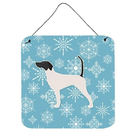 Winter Snowflake English Pointer Wall or Door Hanging Prints