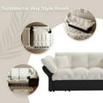 thumbnail image 6 of 74.8"3 In 1 Sleeper Sofa Couch Bed,Convertible  Queen Size  Sofa Bed With 2 Soft Pillows,Prefect For Living Room,Apartment, 6 of 9