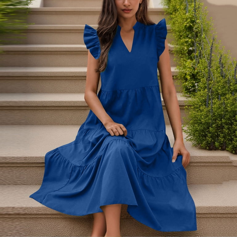cotton polyester blend dresses Women's Organic Cotton Maxi Dress