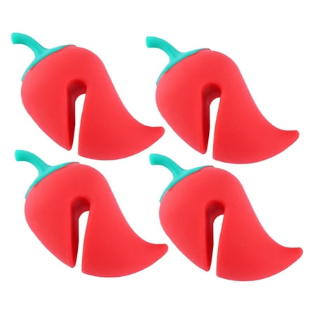 4pcs Spill-Proof Silicone Pot Lid Lifters Pot Cover Lifter Heat Resistant Pot Lid Support Boil Over Preventer Cooking Pot Lid Holder