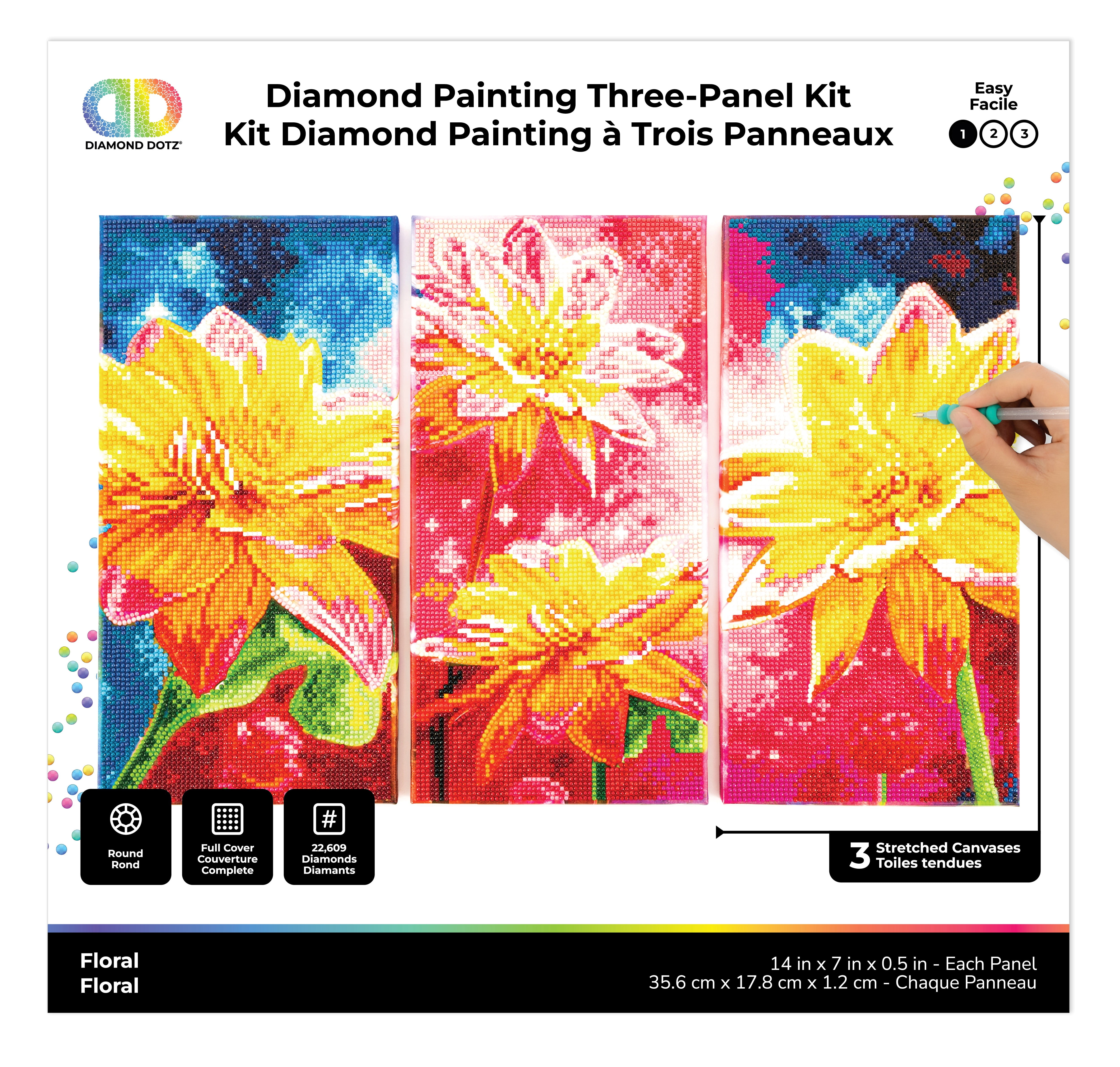 DIAMOND DOTZ® Floral Triptych Diamond Painting Kit