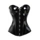 thumbnail image 1 of Black Overbust Steampunk PU Leather Corset Top For Women Gothic Clothing Vintage Sexy Bustiers & Espartilhos Burlesque Costumes, 1 of 5