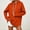 A08-Orange, variant on POTETI Hoodies for Women Casual Long Sleeve Pullover Tops Solid Sweatshirts