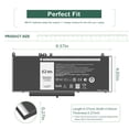 thumbnail image 2 of Batería portátil YOBVTBF 6MT4T 7,6 V 62 WH para Dell Latitude E5470 E5570, 2 of 7
