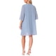 thumbnail image 3 of Conjunto de vestido de encaje floral con lentejuelas para mujer INSPIRE CHIC con cubierta de gasa de 2 piezas L azul, 3 of 6