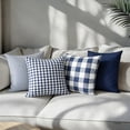 thumbnail image 3 of SUSIELADY Buffalo Plaid Pillow Covers Set of 4, Farmhouse Throw Pillow Covers Decorative Cushion Covers for Couch Sofa Bedroom Living Room, 20x20 Inch, Navy Blue, 3 of 6