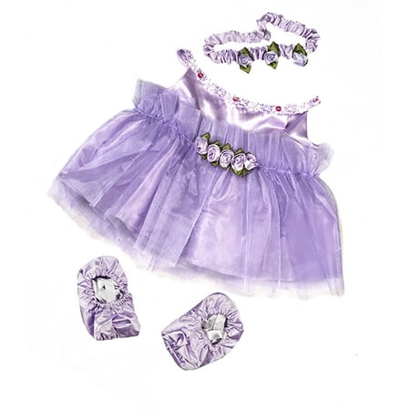 Lavender Ballerina Teddy Bear Clothes Outfit Fits Most 14