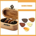 thumbnail image 4 of 1 Set Wooden Guitar Pick Box And Picks, Guitar Pick Holder Storage Box For Acoustic And Electric Guitars, 4 of 5