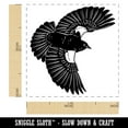 thumbnail image 2 of Red-Winged Blackbird Bird Flying Self-Inking Rubber Stamp Ink Stamper - Pink Ink - Small 1 Inch, 2 of 7